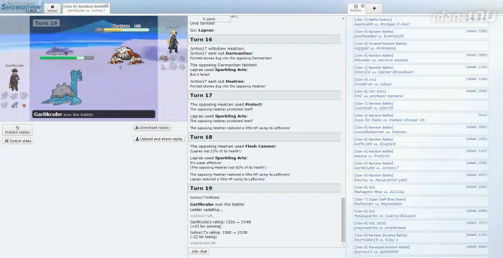10. เกม Pokemon Showdown